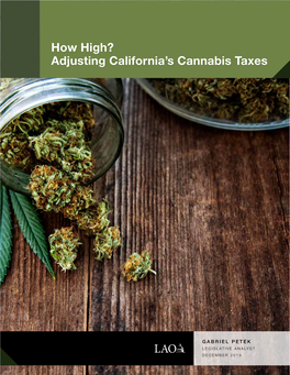 Adjusting California's Cannabis Taxes