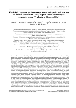 Unified Phylogenetic Species Concept