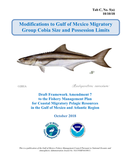 Modifications to Gulf Cobia Size and Possession Limits