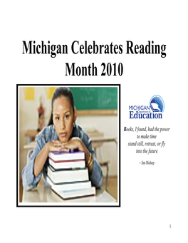 Michigan Celebrates Reading Month 2010