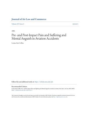 And Post-Impact Pain and Suffering and Mental Anguish in Aviation Accidents Louisa Ann Collins