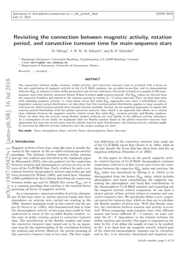 Revisiting the Connection Between Magnetic Activity, Rotation Period, and Convective Turnover Time for Main-Sequence Stars M