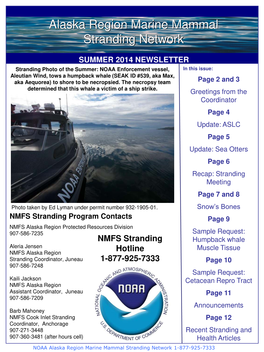 Alaska Region Marine Mammal Stranding Network