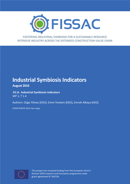Industrial Symbiosis Indicators August 2016