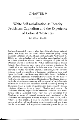 White Self-Racialization As Identity Fetishism: Capitalism and the Experience of Colonial Whiteness