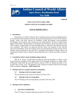 1 | P Age FORM B (Under Rule 8 of ICWA Rules, 2006)