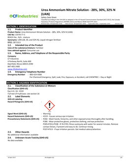 Urea Ammonium Nitrate Solution