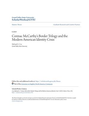 Cormac Mccarthy's Border Trilogy and the Modern American Identity