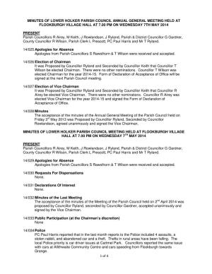 LHPC Minutes May 2014.Pdf