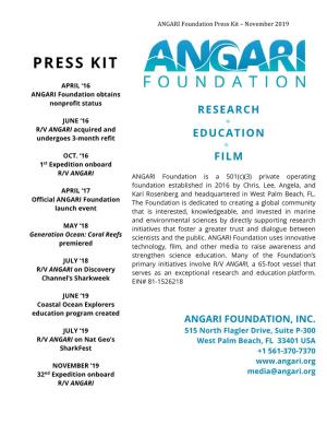 ANGARI Foundation Press Kit November 2019