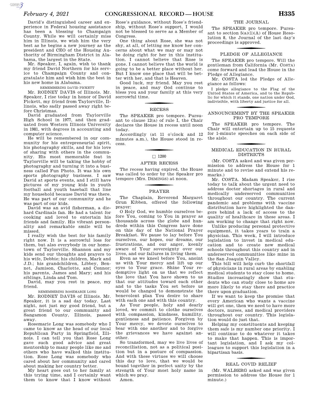 Congressional Record—House H335