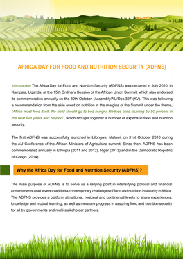 Africa Day for Food and Nutrition Security (Adfns)