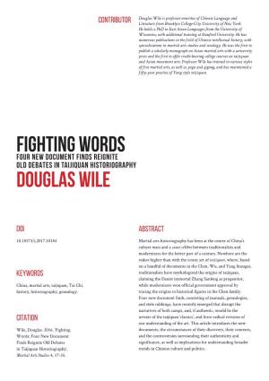 Fighting Words Douglas Wile