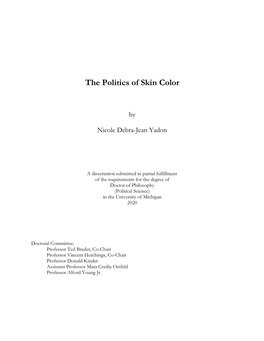 The Politics of Skin Color