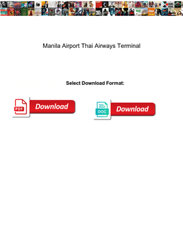 Manila Airport Thai Airways Terminal