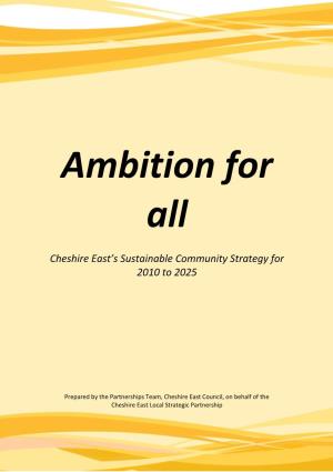 The Cheshire East Sustainable Community Strategy