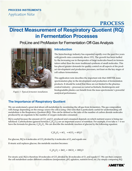 Ametek Respiratory Quotient