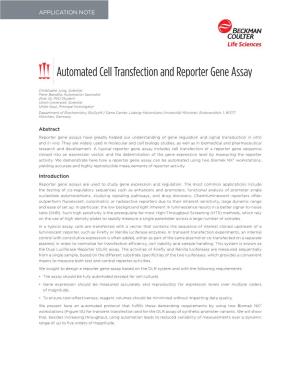 Automated Cell Transfection and Reporter Gene Assay