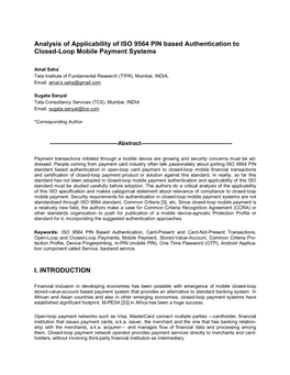 Analysis of Applicability of ISO 9564 PIN Based Authentication to Closed-Loop Mobile Payment Systems