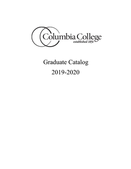 Graduate Catalog 2019-2020