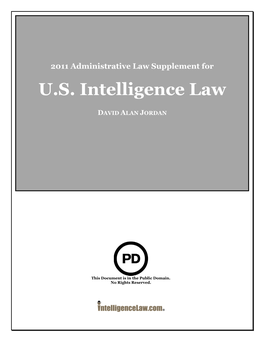 U.S. Intelligence Law