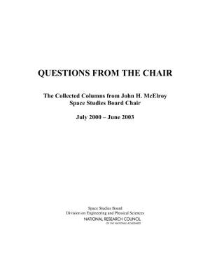 Questions from the Chair