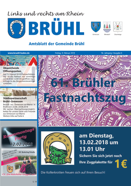 Abweichende Öffnungszeiten Städtepartnerschaft Brühl–Ormesson