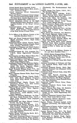 3948 Supplement to the London Gazette, 2 June, 1923