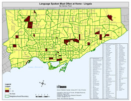 Language Spoken Most Often at Home - Lingala by Census Tract