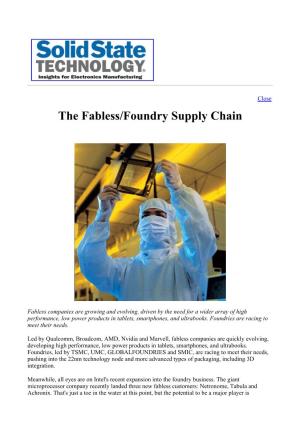 The Fabless/Foundry Supply Chain
