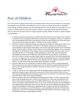 Fear of Children
