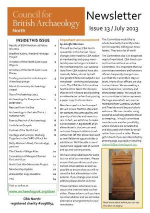 Newsletter Issue 13 / July 2013