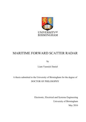 Maritime Forward Scatter Radar