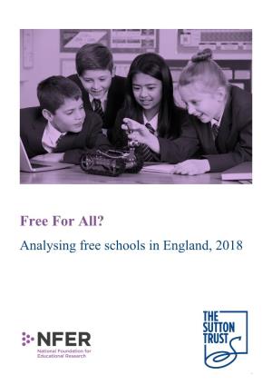 Analysing Free Schools in England, 2018