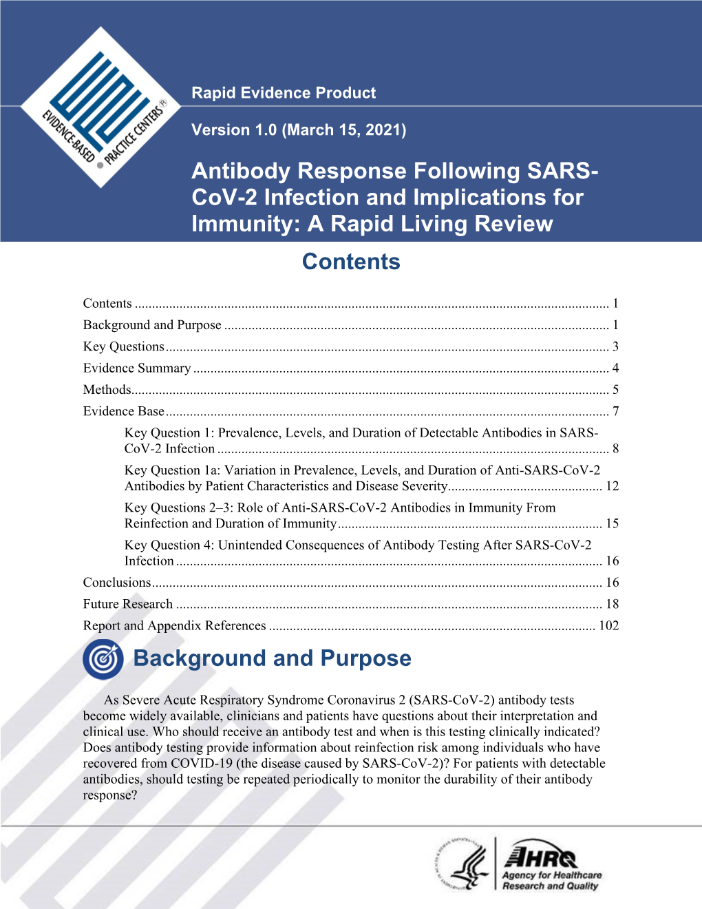 Rapid Review: Antibody Response Following SARS-Cov-2 Infection