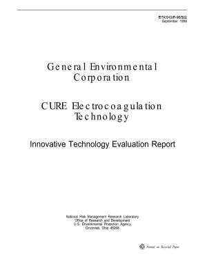 General Environmental Corporation CURE Electrocoagulation Technology