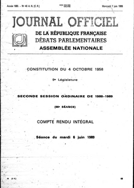 Débats Parlementaires Constitution Du 4 Octobre