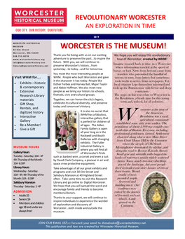 Worcester Is the Museum!