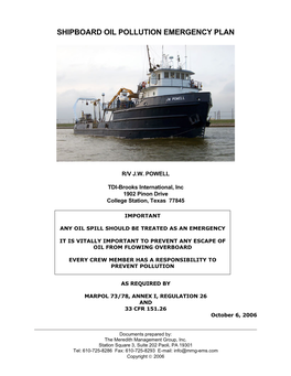 Shipboard Oil Pollution Emergency Plan