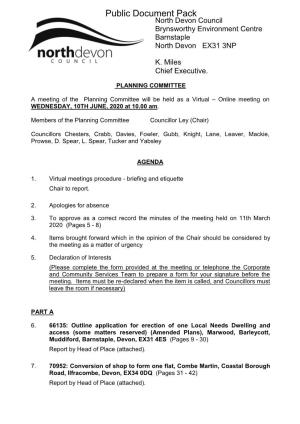 (Public Pack)Agenda Document for Planning Committee, 10/06/2020