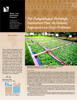The Ouagadougou Strategic Sanitation Plan: an Holistic