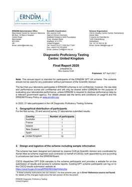 Diagnostic Proficiency Testing Centre: United Kingdom