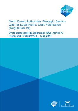 North Essex Authorities Strategic Section One for Local Plans