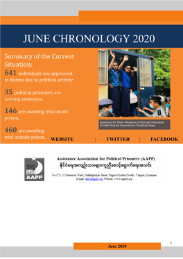June Chronology 2020