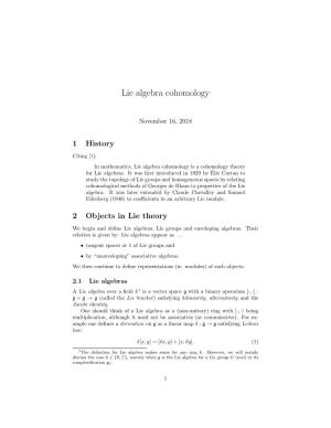 Lie Algebra Cohomology