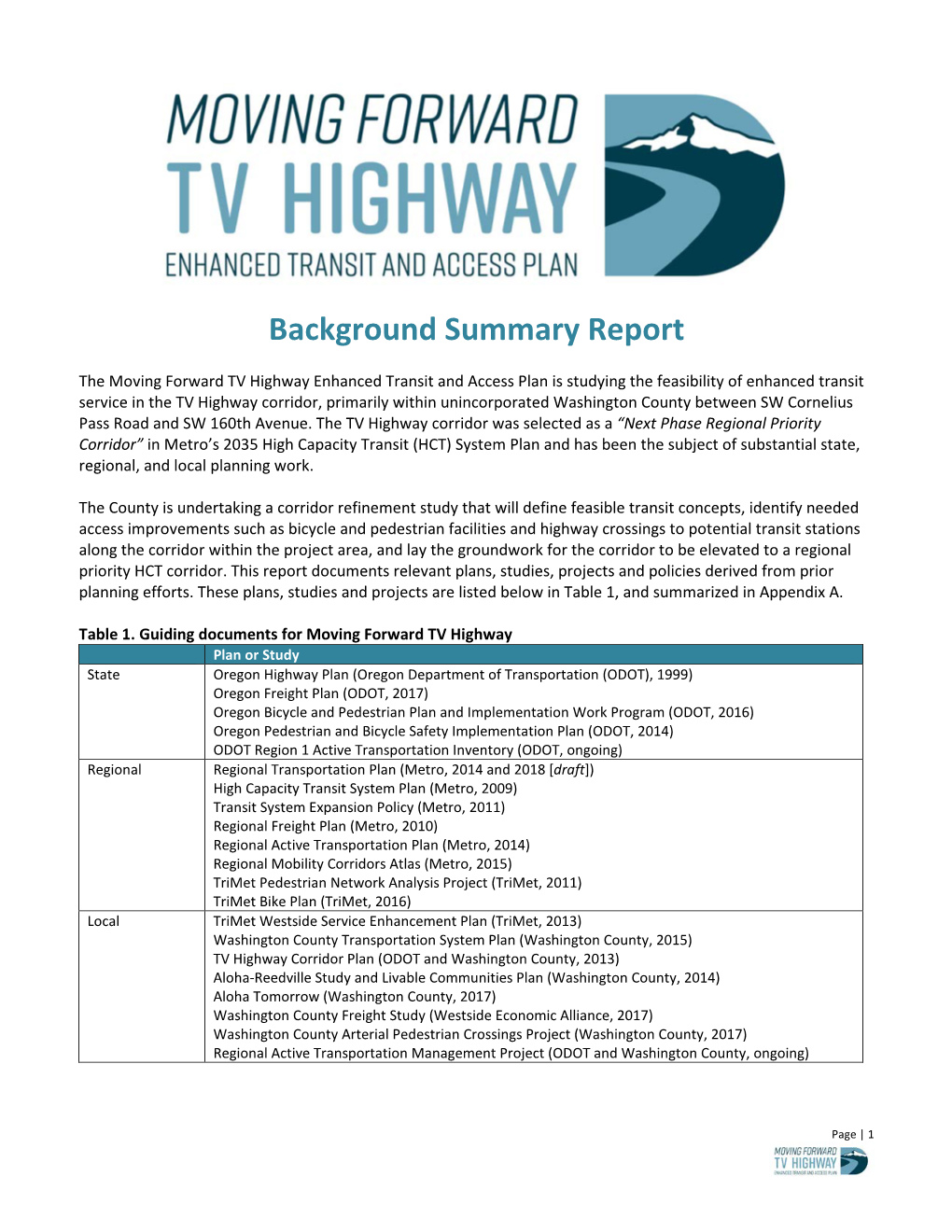 Moving Forward TV Highway Background