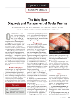 The Itchy Eye: Diagnosis and Management of Ocular Pruritus