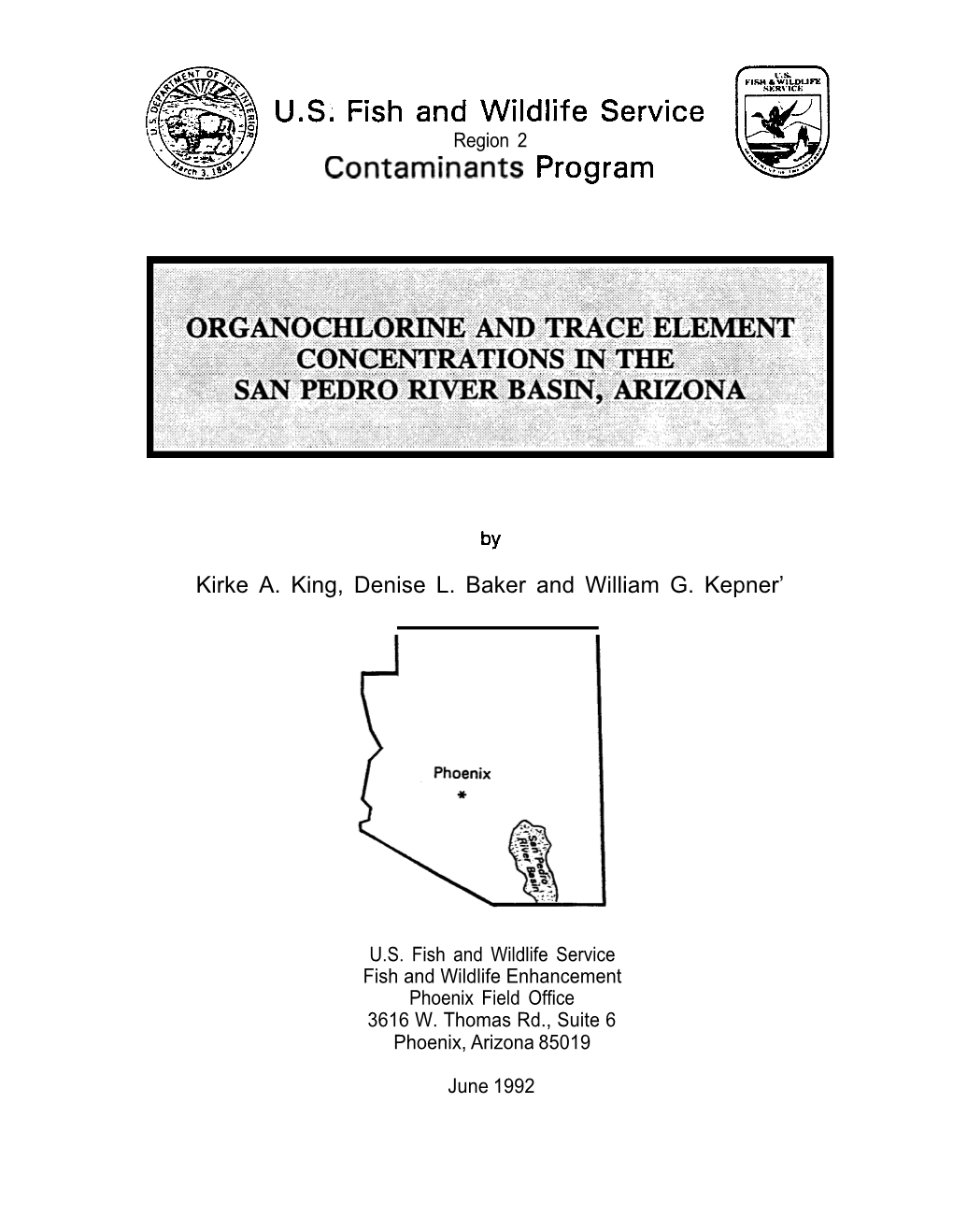 Organochlorine and Trace Element Concentrations in the San Pedro