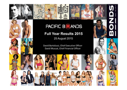 Full Year Results 2015 25 August 2015