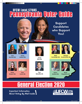 To Learn More About All UFCW Local 1776 Endorsed Candidates in Our 2020 Voter